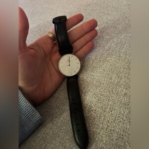 Daniel Wellington Rose Gold Sheffield Watch with Leather Strap